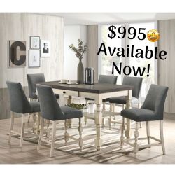 AVAILABLE NOW! COUNTER HEIGHT DINING SET