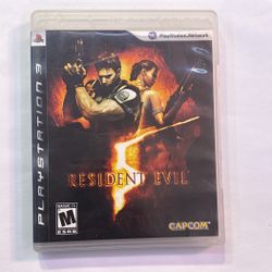 Resident Evil 5 PS3 No Scratches On The Disc. Manual Is In Great Shape. Great For Collectors. 