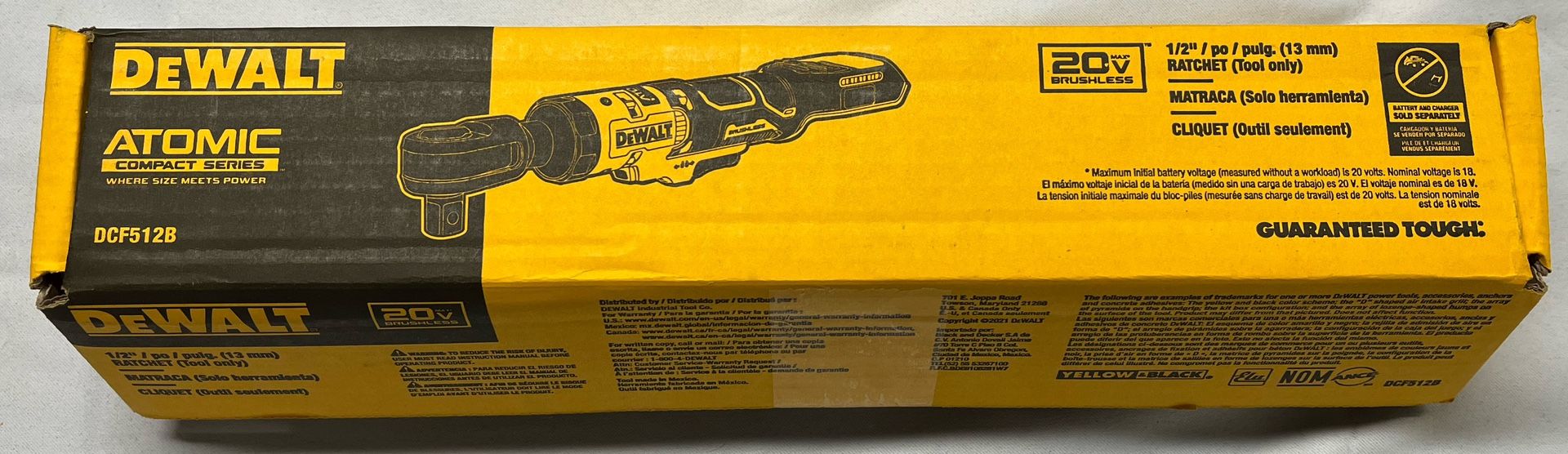 Dewalt DCF512B 1/2” 20v Brushless Ratchet-Tool Only