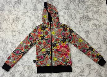 Vintage Volcom Stone Streetwear Y2K Kaleidoscopic Geometric Graphic Print Hoodie