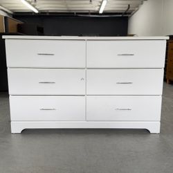 White 6 Drawer Dresser