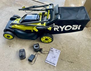 Ryobi Cordless Electric Lawn Mower with Battery and Charger