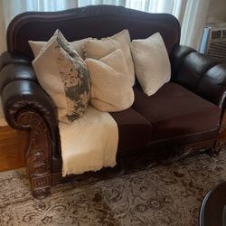 ashley brand furniture all solid wood and leather 
