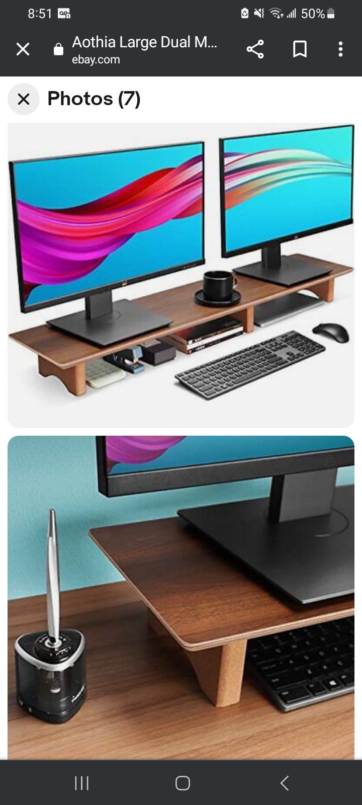 Wooden Computer Desk Shelf