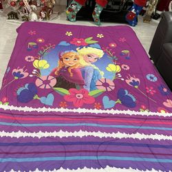 Elsa and Ana Disney Twin Size Cover Bed