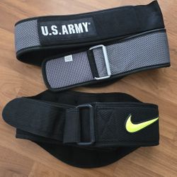 U.s Army Weight Lifting Belt. Brand New $5.00 NIke Training Belt$ 15.00