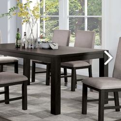 Black Dining Table With Grey Chairs 