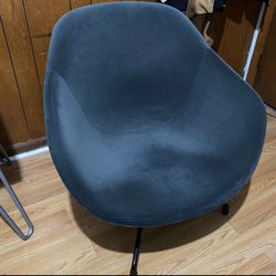 Navy Blue Saucer Chair 
