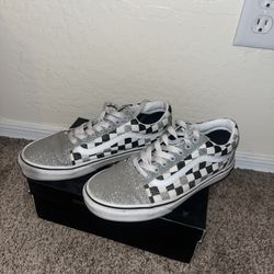 Vans Old Skool ‘Glitter Checkerboard’ – Women’s Size 8.5 (Like New)