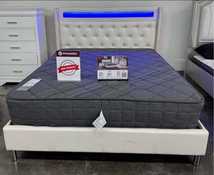 New queen size white led. With Orthopedic matres!!!