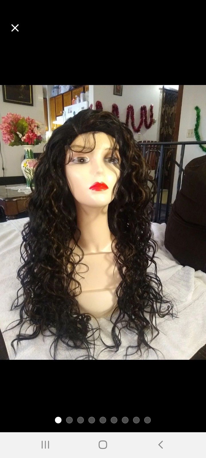 Human Hair Blend Lace Front Wig 