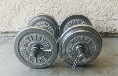Vintage Chrome Bollinger Dumbell Weights 