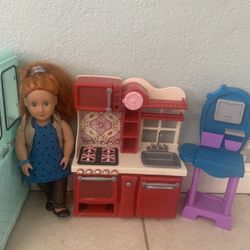 Girl’s Toys , Ice Cream Truck , Kitchen , And Doll 