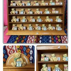 Collectable Teddies In Case Letters A TO Z