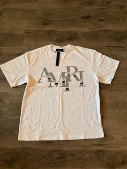 Amiri Staggered Logo T-Shirt White size M