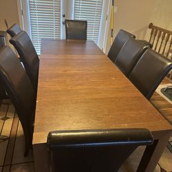 Table and 8 Chairs