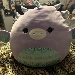 Squishmallow purple dragon 24” stuffed plush