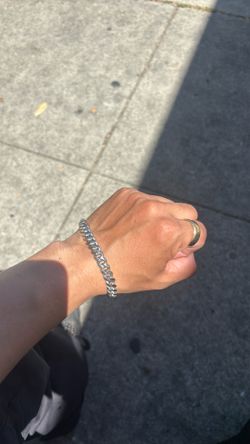 Cuben link bracelet 925 silver