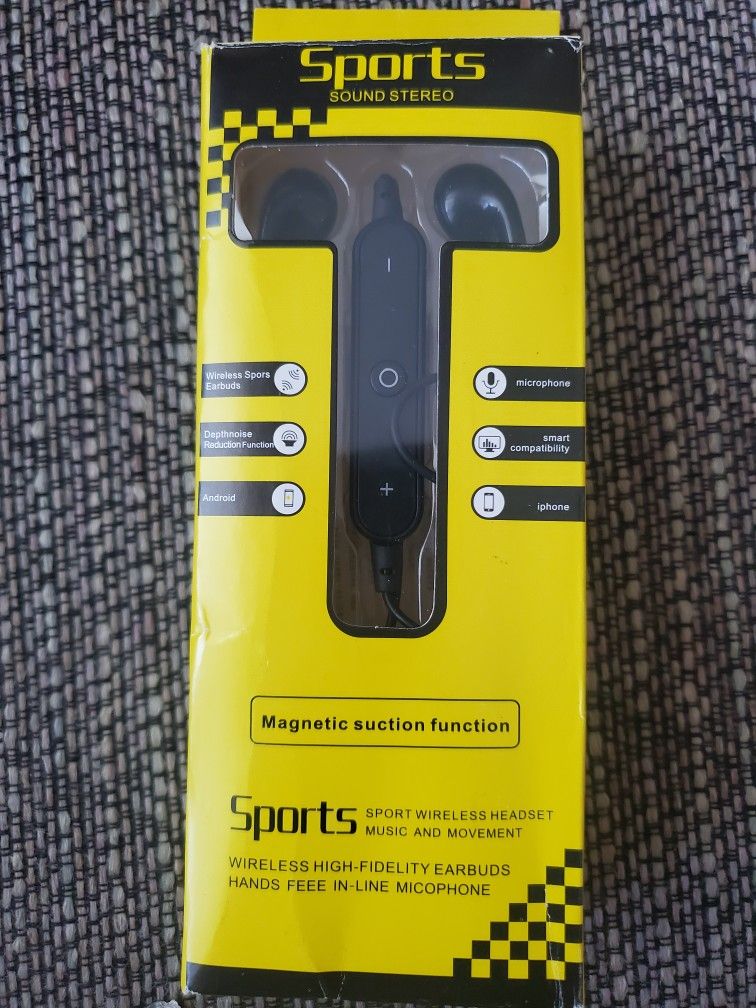 Sports SOUND Stereo Bluetooth  Earbuds - New