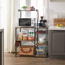 NEW Kitchen Baker's Rack Utility Microwave Shelf Storage for Home Office Breakroom - Assembly Required
