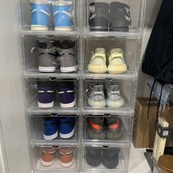 Drop Front Magnetic Clear Shoe Boxes