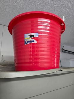 The RVC Tub Red Plastic Storage Bucket