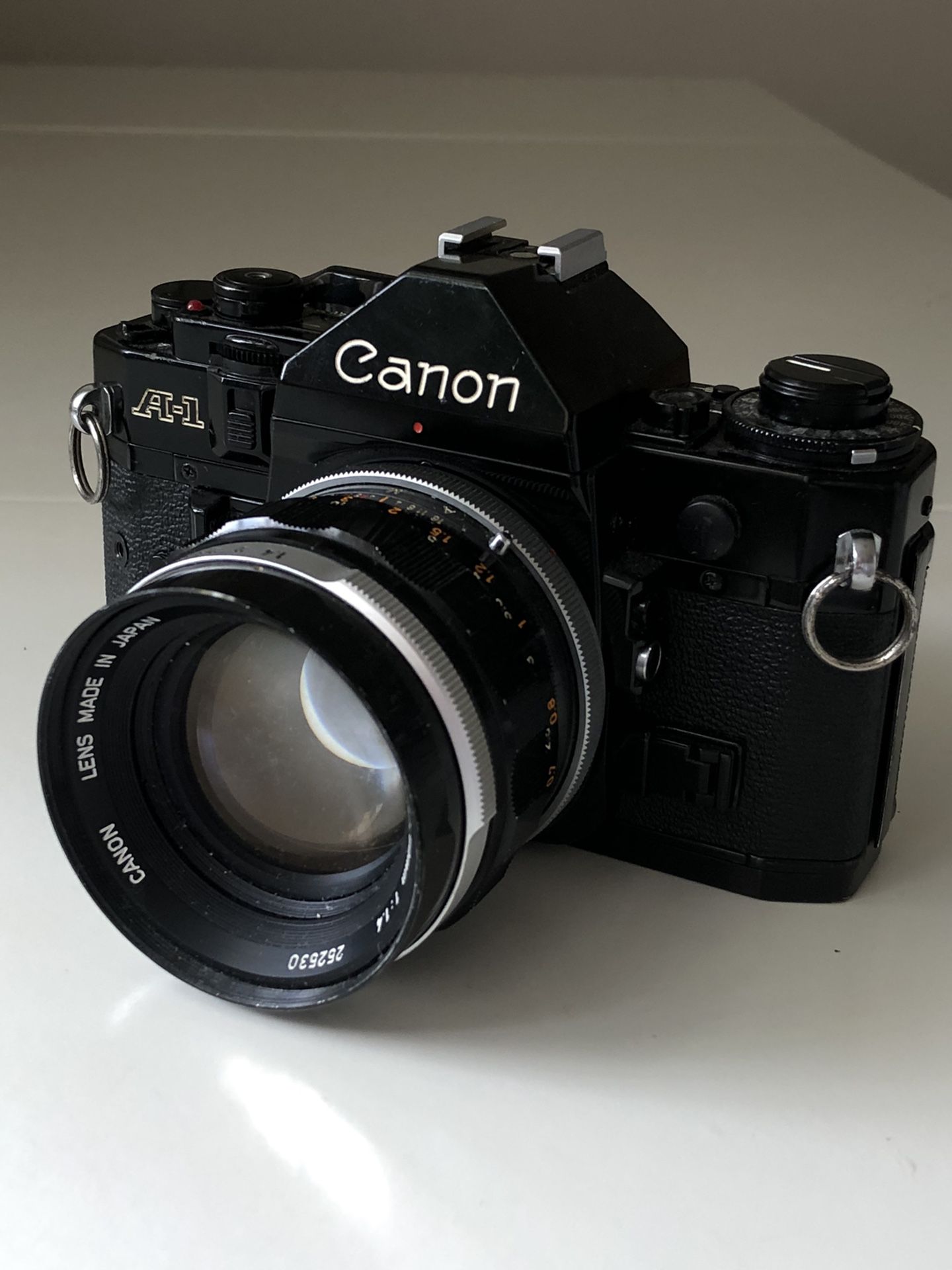 Canon A-1 film camera with 50mm lens