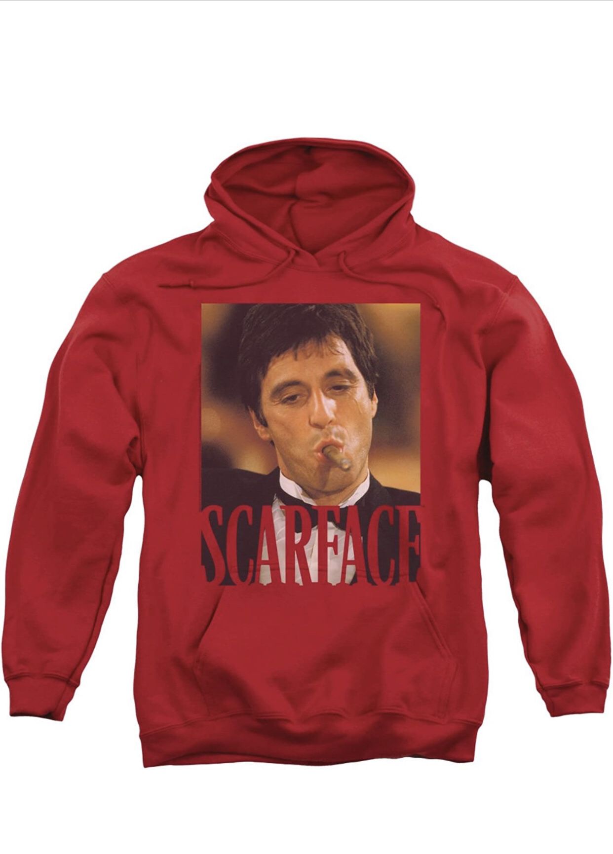 Like New Trevco Scarface Smoking Cigar Unisex Adult Pull-Over Hoodie for Men and Women