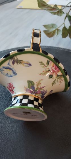MacKenzie Childs glass basket