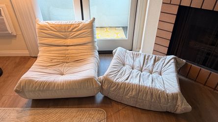 FLOOR SOFA & OTTOMAN - MOVING ASAP