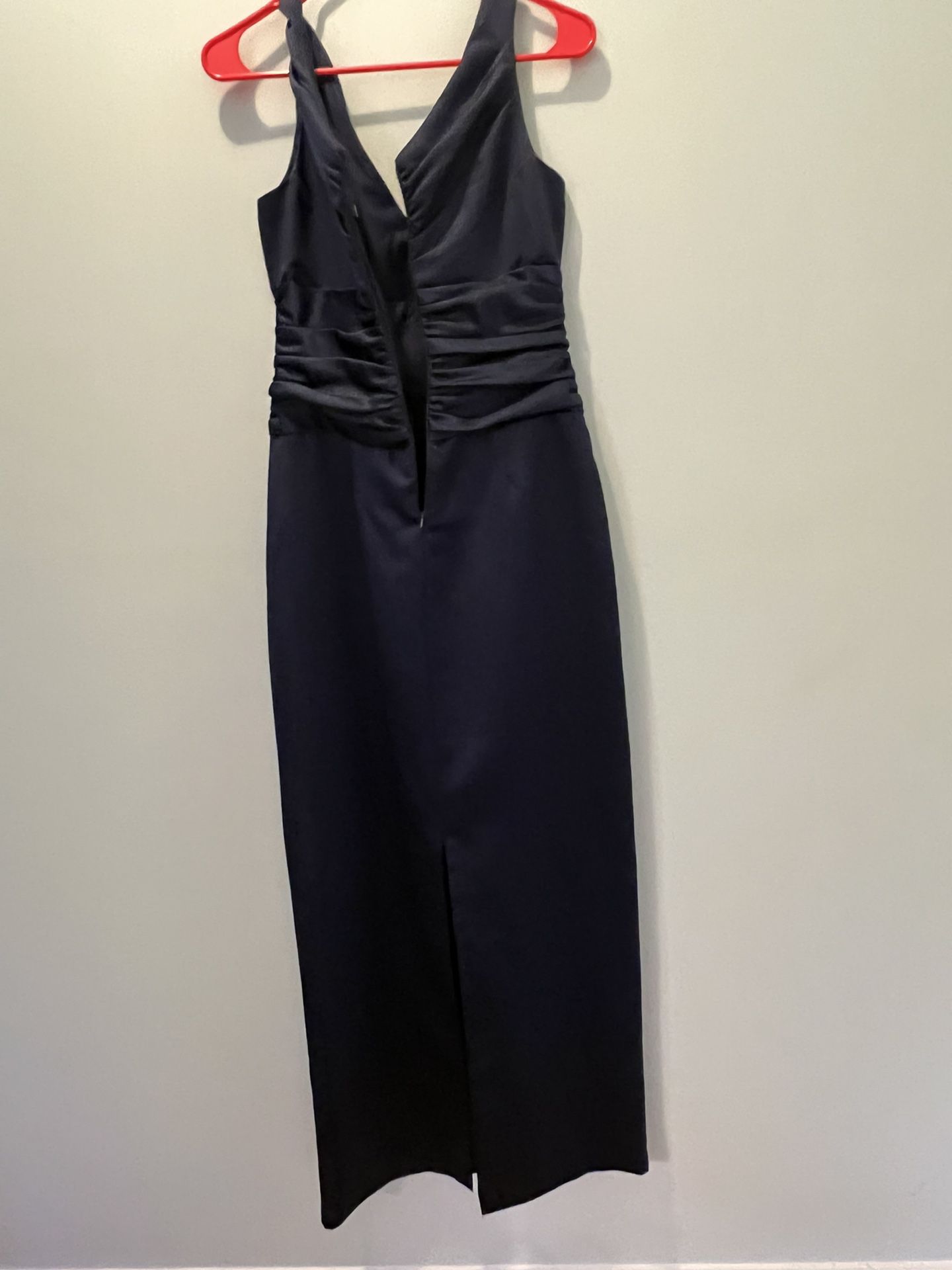 David Bridal Navy Full Length Dress Size 8