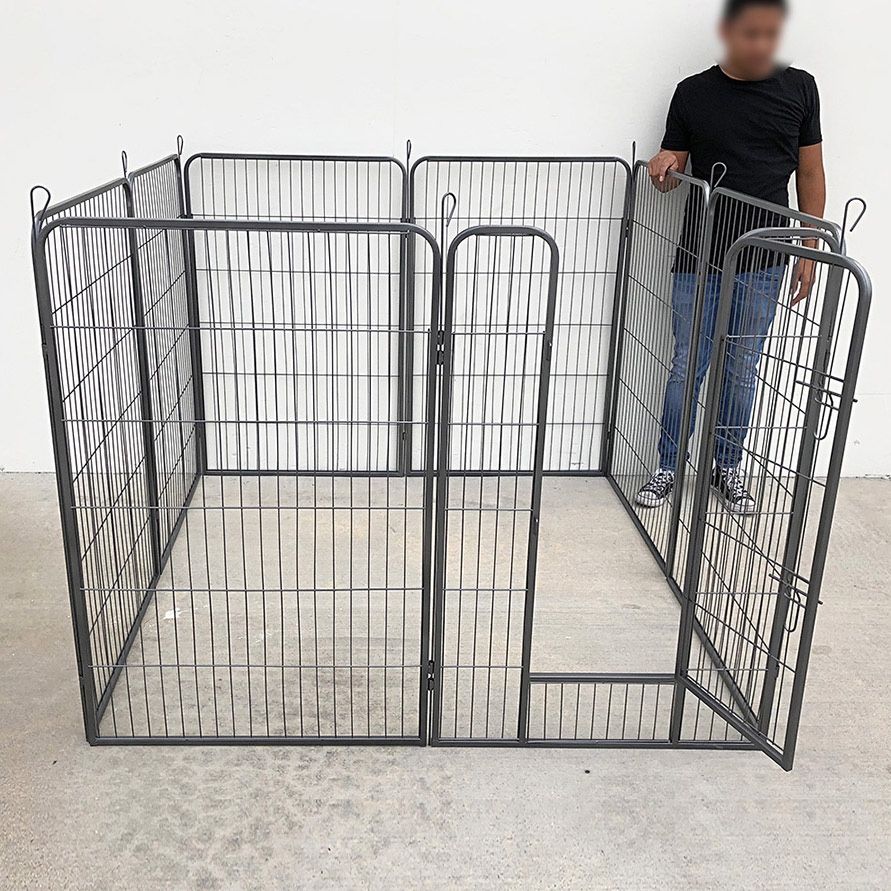 $135 (Brand New) Heavy duty 48” tall x 32” wide x 8-panel pet playpen dog crate kennel exercise cage fence