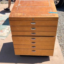 Antique Rockwell Tool Chest and Draft Board 