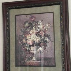 Flower Art with Frame - Wall Decor