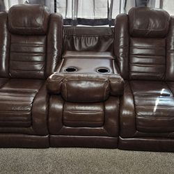 Brown Italian Leather Couches