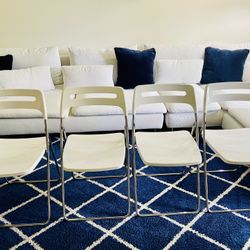 Glossy white Folding Chairs