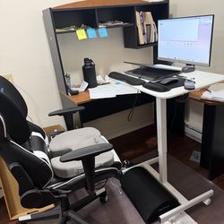 🔥 Home Office Setup – Chair + Standing Desk + Monitor 🔥