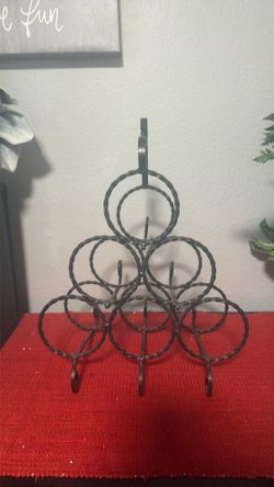 Wrought iron wine rack