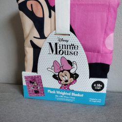 Brand New Minnie Mouse Plush Weighted Blanket 