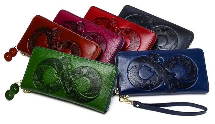Genuine Leather Law of Attraction Wallet for Good Luck, Wealth, and Prosperity