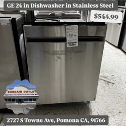 GE 24 In Stainless Steel Dishwasher 