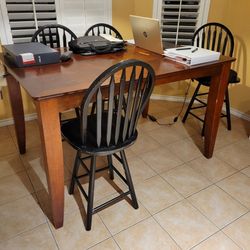 Solid Wood Kitchen Table (counter height)