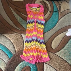 Pink Multi Colored Knitted Shirt/Dress