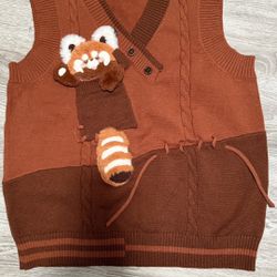 3D Red panda women vest size m