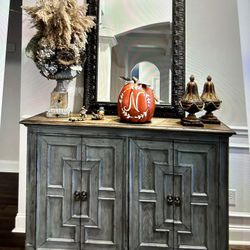 Blue Grey Classic Sideboard Credenza