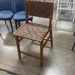 Oslo 25”H Faux Leather Woven Counter Stool