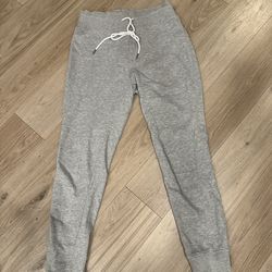 H&M Gray Jogger Sweatpants with White Drawstring