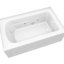 PROFLO Hillsboro Three Wall Alcove Acrylic Whirlpool Tub with Right Drain Brand new in box