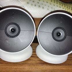 2 Indoor Outdoor Rechargeable Google Nest Security Cameras