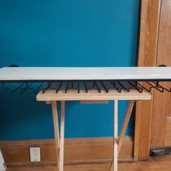 Industrial Pipe Shelving Hanging Stemware Rack